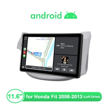 Avto Radio Android 10 Centralne Večpredstavnostna 1DIN GPS Brezžična Carplay 4G Vodja Enote Za Honda Fit 2008-2013 Z Za 11,6 Palca Velik Zaslon 1