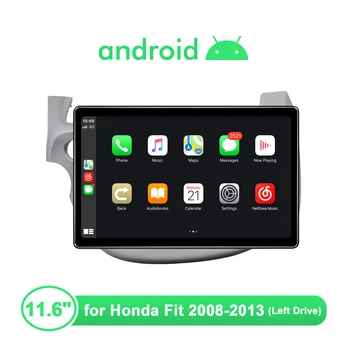 Avto Radio Android 10 Centralne Večpredstavnostna 1DIN GPS Brezžična Carplay 4G Vodja Enote Za Honda Fit 2008-2013 Z Za 11,6 Palca Velik Zaslon 5