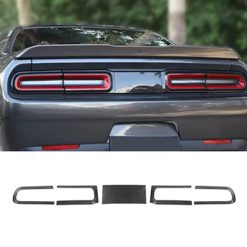 Za Dodge Challenger+ Avto Ogljikovih Vlaken Luč Kritje Trim Zadaj Rep Lučka Lučka za Dekoracijo Okvir Pribor, 5Pcs