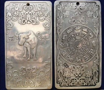 12Pcs Stari Kitajski Kitajski Dvanajst Nebesno tibera Srebrnimi Palicami thanka amulet 1