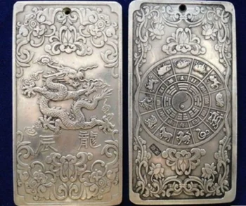 12Pcs Stari Kitajski Kitajski Dvanajst Nebesno tibera Srebrnimi Palicami thanka amulet 2