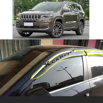 Za Jeep Grand Poveljnik 2018 2019 2020 2021 Karoserije Styling Nalepka, Plastična Okna, Stekla, Veter Vizir Dež/Sun Stražar Vent Deli 4