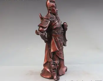 Kitajski Baker Bron Zmaj Haljo Guan Gong Guan Yu Držite YuanBao Bojevnik Kip