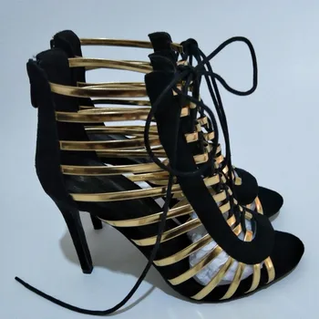 SHOFOO čevlji,Lepih modnih ženskih čevljev, približno 11 cm visoke pete ženske sandale.Poletje ženske čevlje. VELIKOST:34-45