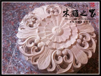 Dongyang woodcarving cvet cvetni aplicirano Evropske krog obliž vklesan lesa pohištvo iz masivnega lesa kabinet vrata CVET CVET FLO 1