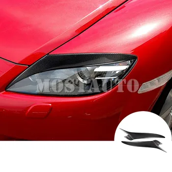Za Mazda RX-8 Coupe Pravi Ogljikovih Vlaken Zunanjost Smerniki Kritje Veke Obrvi Trim 2003-2008 2pcs Avto Dodatki 2