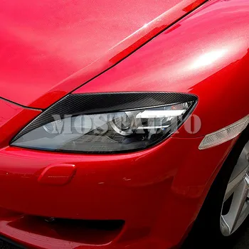 Za Mazda RX-8 Coupe Pravi Ogljikovih Vlaken Zunanjost Smerniki Kritje Veke Obrvi Trim 2003-2008 2pcs Avto Dodatki 3